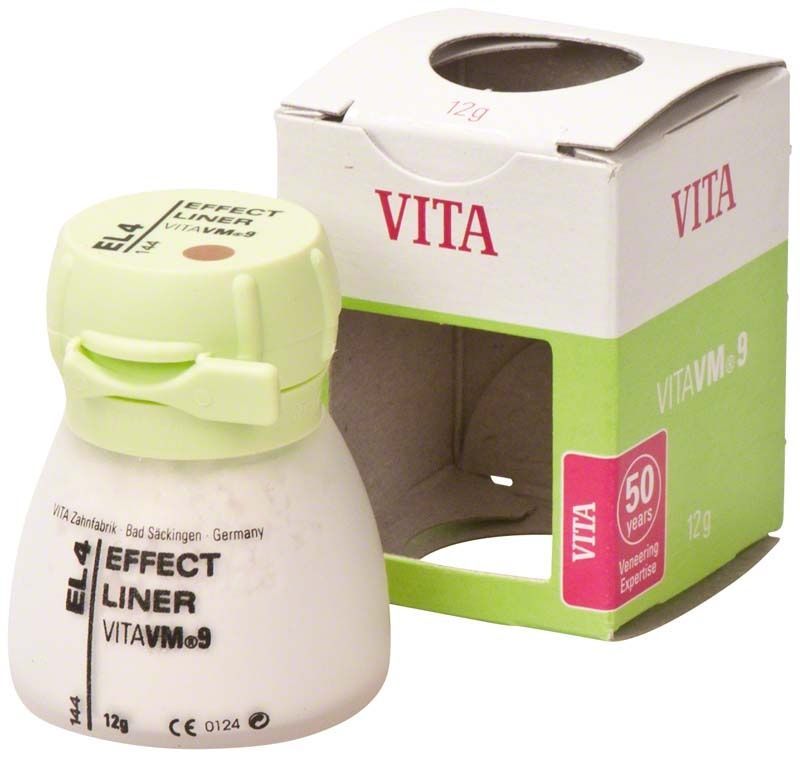 VM9 Effect Liner 12g EL4 in weißer Verpackung mit grünem Deckel.