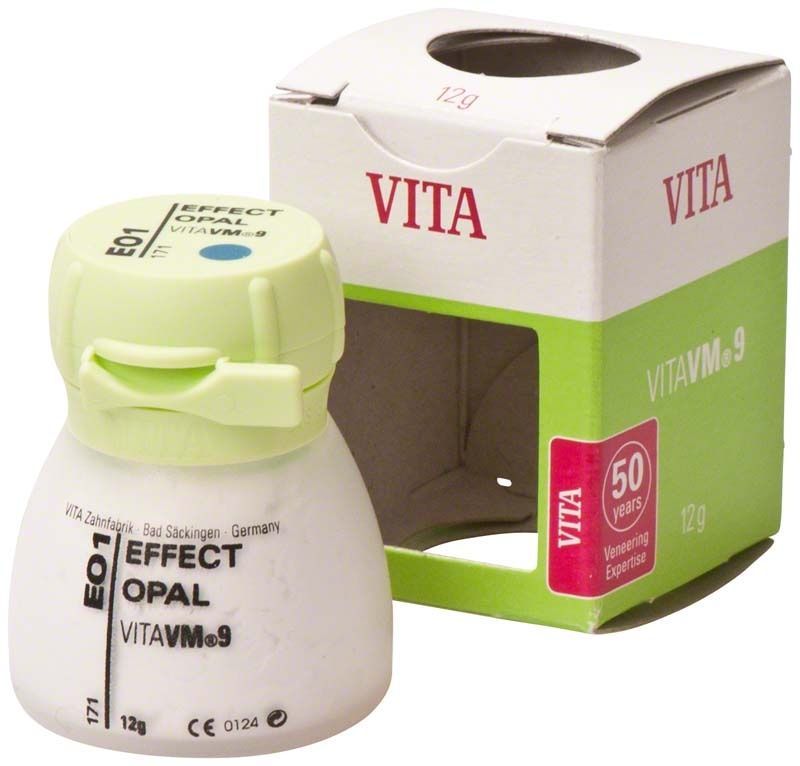 Keramikpulver VITA VM9 Effect Opal 12g EO1 mit Verpackung.
