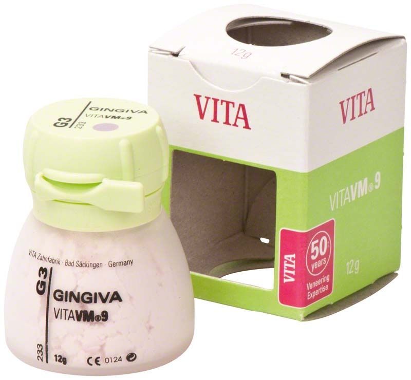 VITA VM9 Gingiva 12g G3 Keramikpulver mit Verpackung.