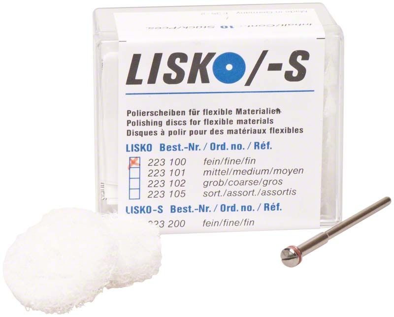 Lisko Polierscheiben Fein mit Verpackung und Poliereraufsatz.