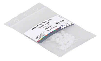 Wiederverschließbare Verpackung mit Perma Evolution Endo-Tips, sichtbar durch transparentes Material.