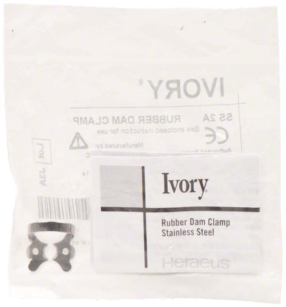 Ivory Kofferdamklammer SS 2A in Verpackung aus Edelstahl.