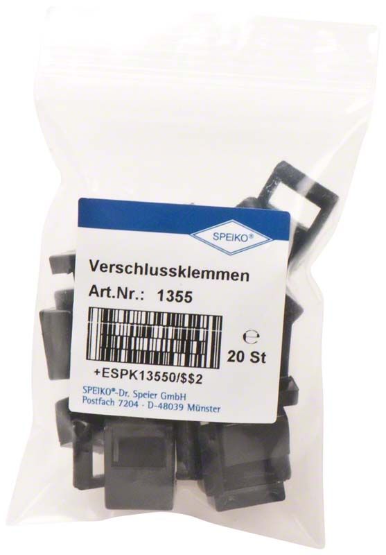 Labor-Container Verschlussklemmen Gr. 2 + 3 in Kunststoffverpackung