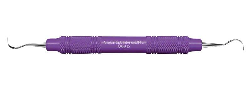 Universalscaler American Eagle Scaler H6-7 mit lila Griff und gehärteten Spitzen.