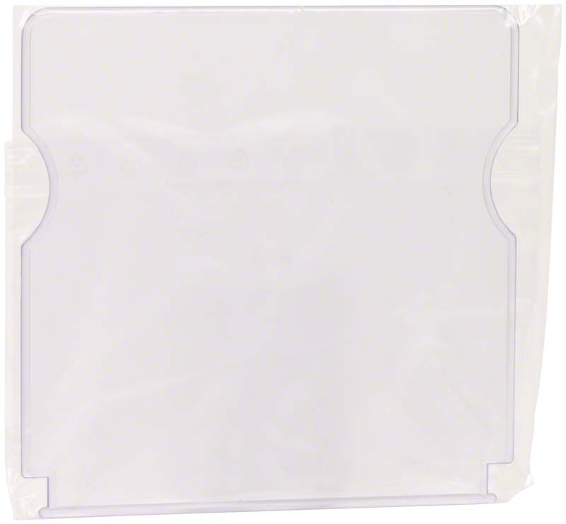 Klappe für Arbeitsschalen in eisblauer Farbe, verpackt in Kunststoff.