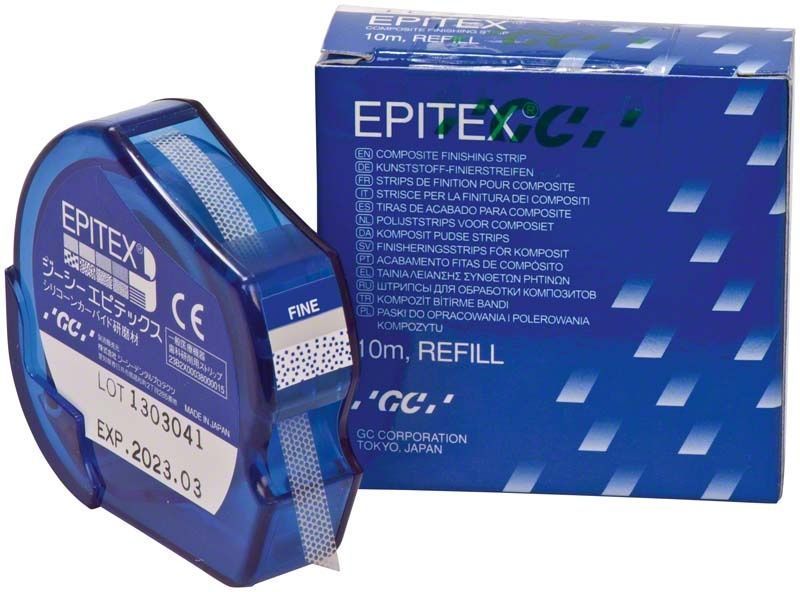EPITEX™ Refill fein grau Verpackung mit blauen Polierstreifen und Produktinformationen.