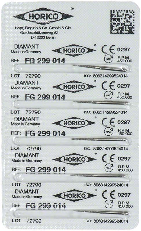 Verpackung von Diamant FG 299 014 mit CE-Zeichen und QR-Code.