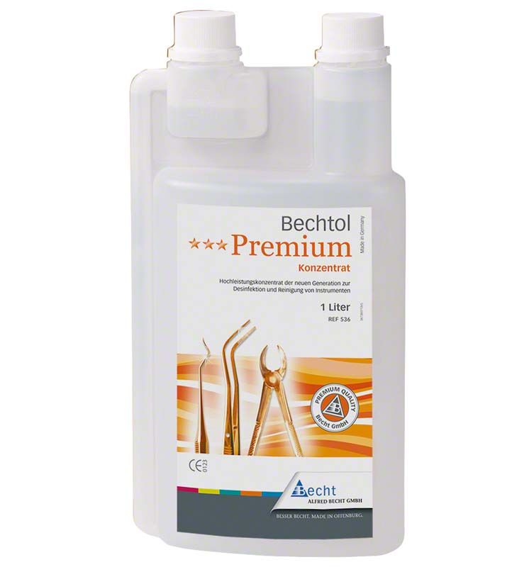 Bechtol Premium 1 Liter Flasche für Instrumentendesinfektion im medizinischen Bereich.