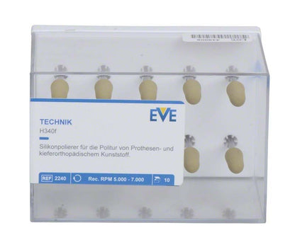 Silikonpolierer-Set EVE TECHNIK H340f in transparenter Box.