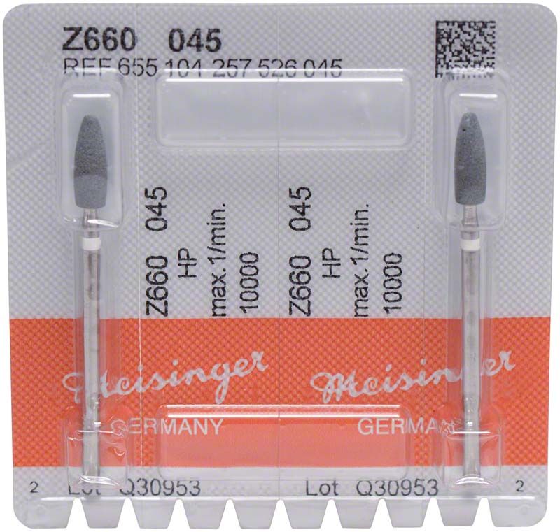 Schleifer für Zirkonoxid Z660 045 HP in Blisterverpackung.