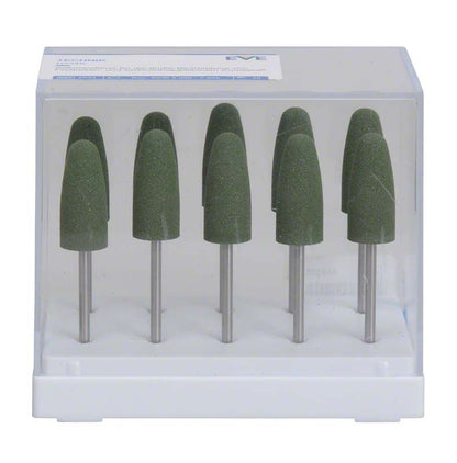 10er-Set grüner Polierer EVE TECHNIK H334K in Kunststoffbox.
