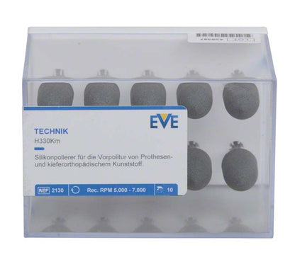 Prothesenpolierer EVE TECHNIK 10er H330Km in transparenter Verpackung.