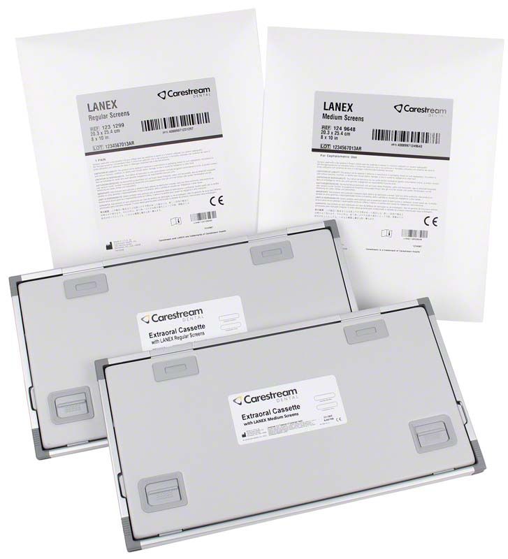 LANEX® Verstärkungsfolie und Kassetten für Dentalradiologie.