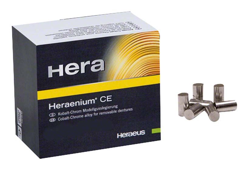 Heraenium® CE 1000g Kobalt-Chrom-Legierungspaket mit Metallstiften.