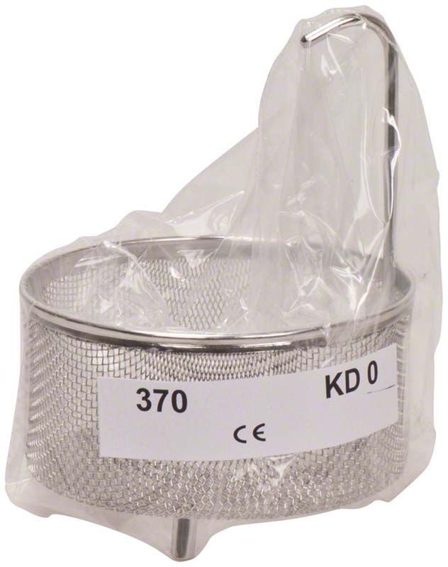 Einhängekorb für Ultraschallreinigungsgerät, verpackt in transparenter Folie.