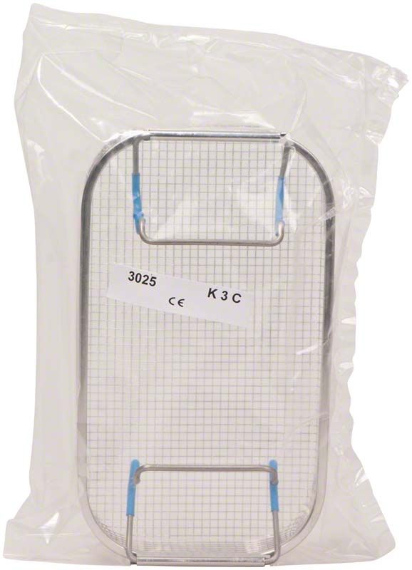 Edelstahl-Ultraschallkorb für medizinische Instrumentenreinigung in Verpackung.