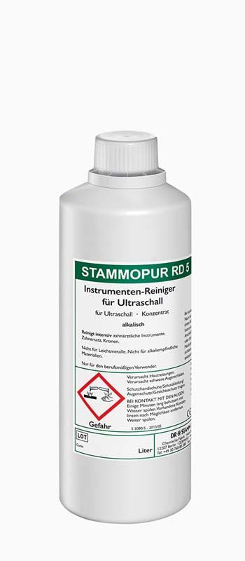 Stammopur RD 5 Instrumenten-Reiniger, 1-Liter-Flasche mit Etikett.