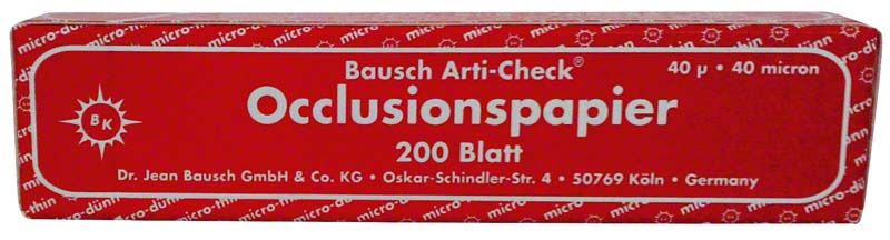 Rote Verpackung des Arti-Check® Occlusionspapiers mit 200 Blättern.