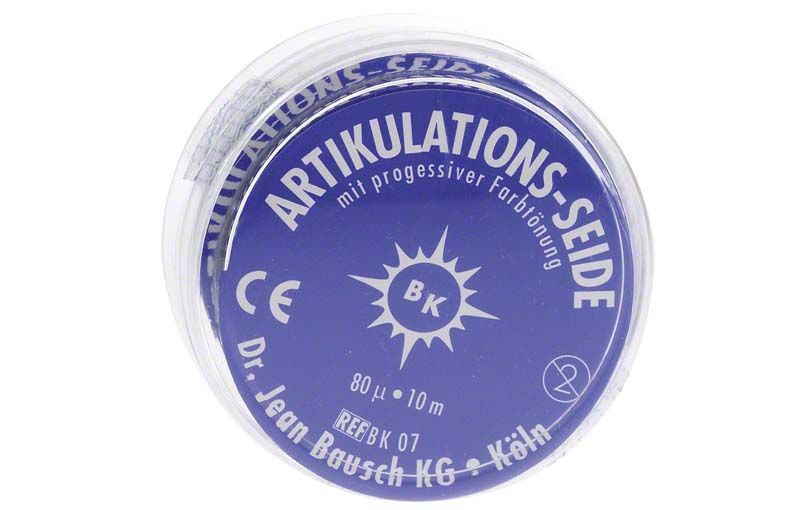 Artikulationsseide 16mm blau Rolle in runder Kunststoffverpackung