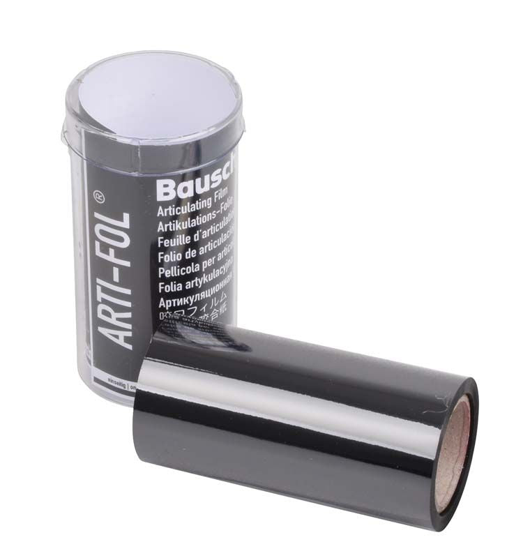 Arti-Fol® Plastik 8µ Rolle, schwarz, mit Spender in transparenter Verpackung.