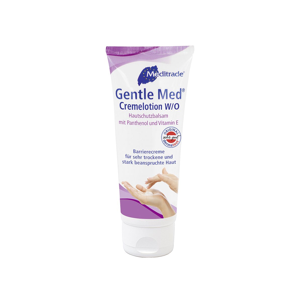 Gentle Med® Cremelotion Tube 100 ml mit Panthenol und Vitamin E.