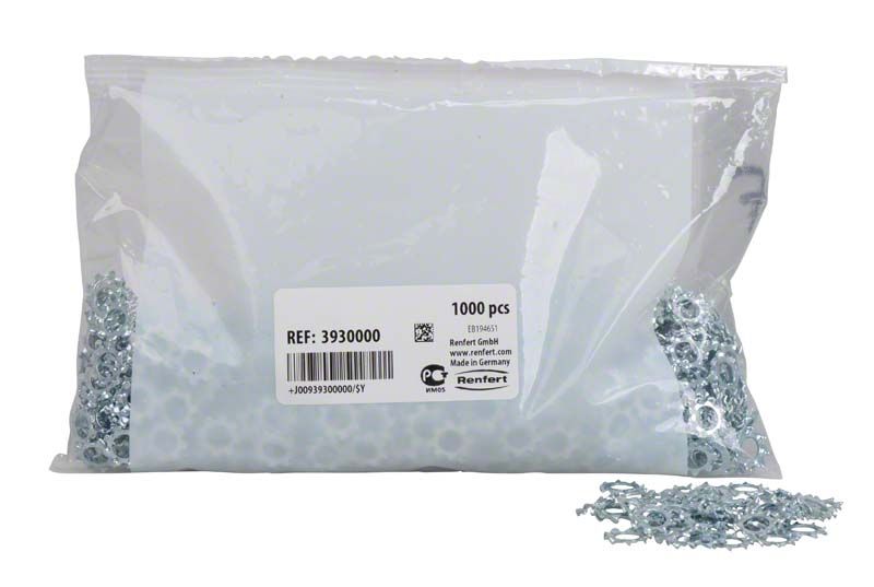 Verpackung mit 1000 Medic-Star Retentionsringen für Zahntechnik.