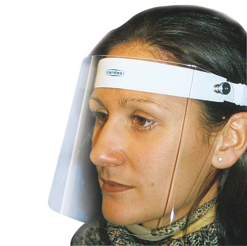 Gesichtsschutzschild von Cardex Dental für zahnmedizinischen Infektionsschutz.