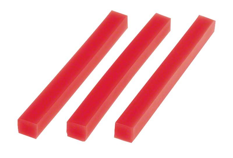 Rote Bisswachs-Stangen für zahnärztliche Anwendungen, 490g, formstabil.