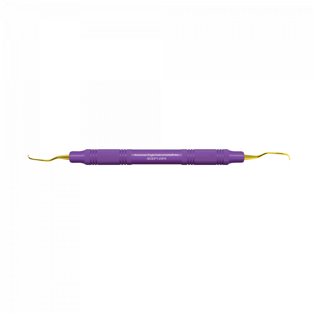 Lila American Eagle XP Gracey +3 Kürette mit goldfarbenen Spitzen.