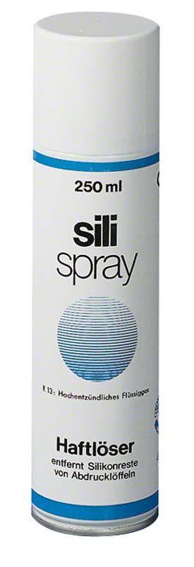 Sili Haftlöser Spraydose mit 250 ml Inhalt und blauem Etikett.