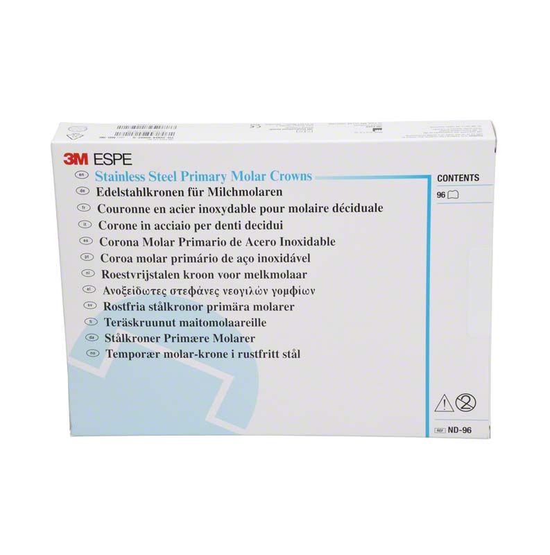 Edelstahlkronen für Milchmolaren in Originalverpackung von 3M.