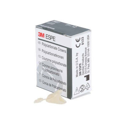 Verpackung der 3M Polycarbonat-Kronen OK Front Nr. 12 mit einzelnem Kronenmodell.
