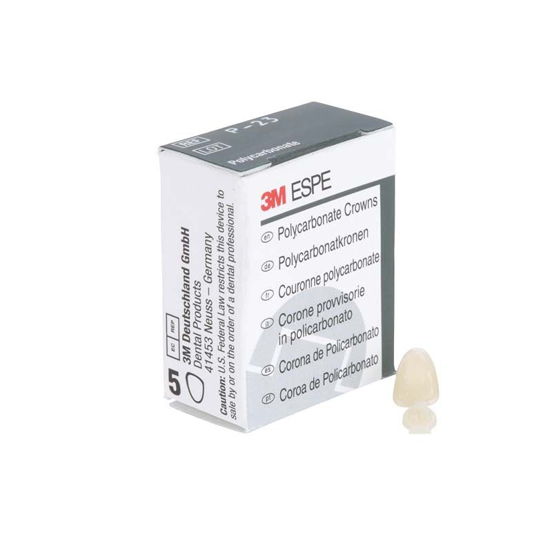 Polycarbonat-Krone Nr. 23 mit Verpackung von 3M und mehrsprachiger Beschriftung.