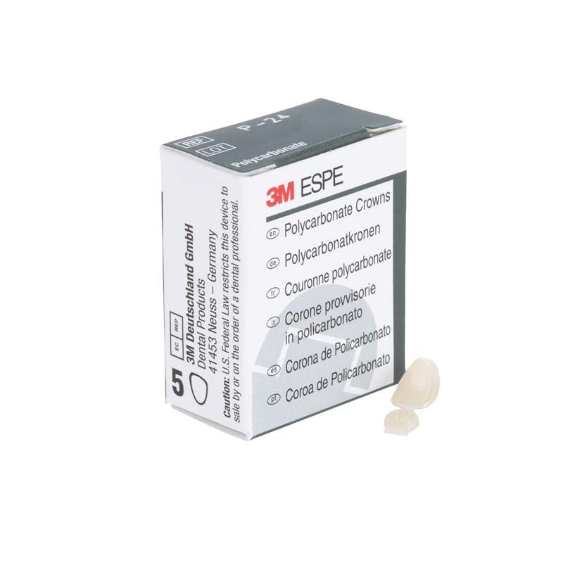 Polycarbonat-Krone Nr. 24 vor Verpackung mit 3M-Logo.