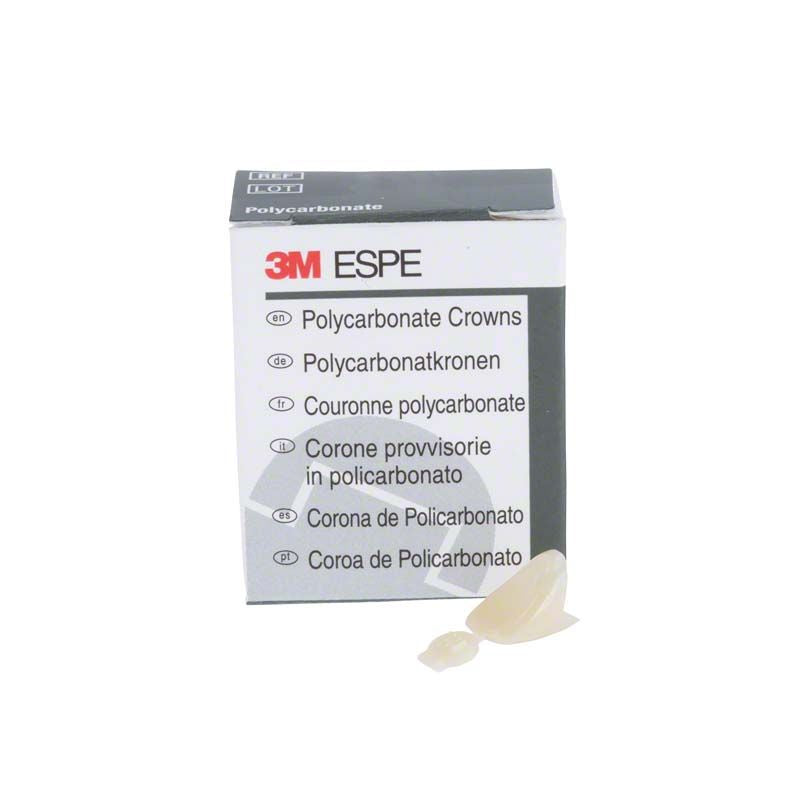 Polycarbonat-Kronen Eckzähne Nr. 39 von 3M mit Verpackung.