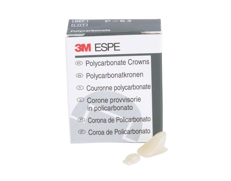 Polycarbonat-Kronenverpackung von 3M mit Sicht auf Krone Nr. 63.