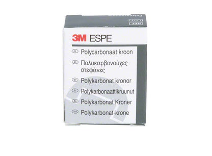 3M Polycarbonat-Kronenverpackung mit mehrsprachiger Produktbeschreibung.