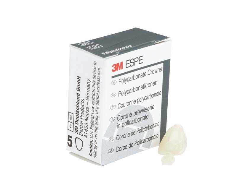 Polycarbonat-Krone OK Front Nr. 103 neben Verpackung mit Produktinformationen.