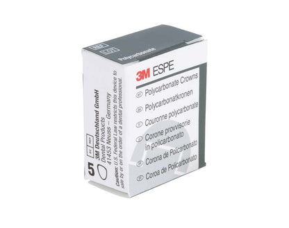 Polycarbonat-Kronenverpackung von 3M mit mehrsprachiger Produktbeschreibung.