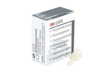 Polycarbonat-Krone Eckzähne Nr. 302 neben 3M ESPE Verpackung.