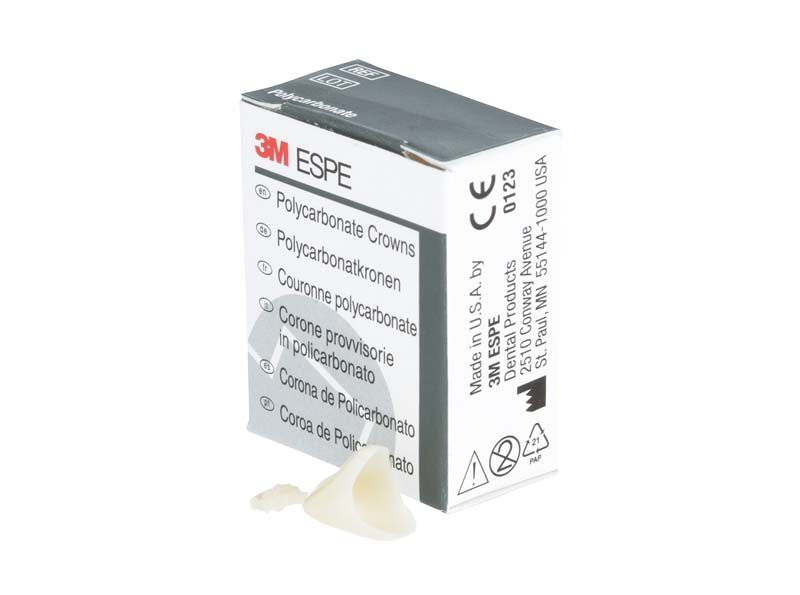Polycarbonat-Krone Eckzähne Nr. 302 vor 3M ESPE Verpackung.