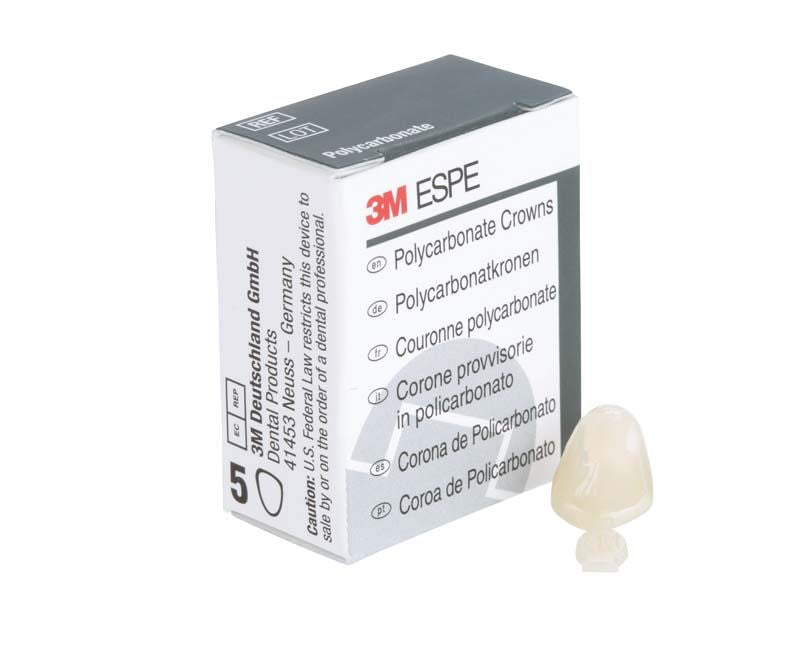 Polycarbonat-Krone Nr. 303 vor der Verpackung von 3M ESPE.