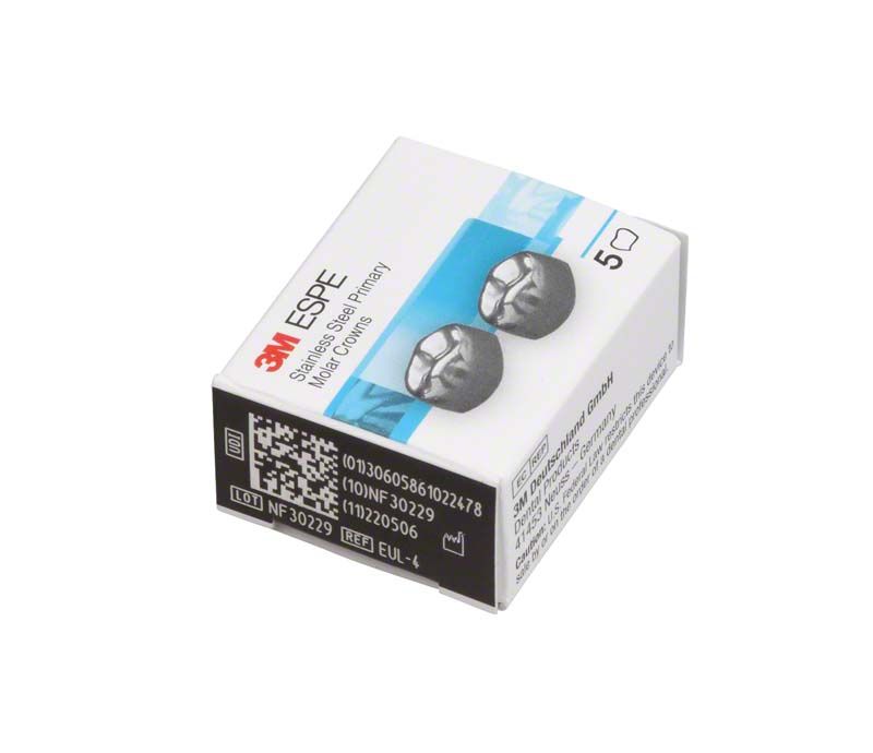 Edelstahlkronen Milchzahnmolar OK E-UL-4