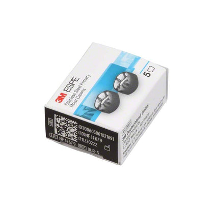 Edelstahlkronen für Milchzahnmolar OK D-UR-5 in 5er-Packung von 3M ESPE.