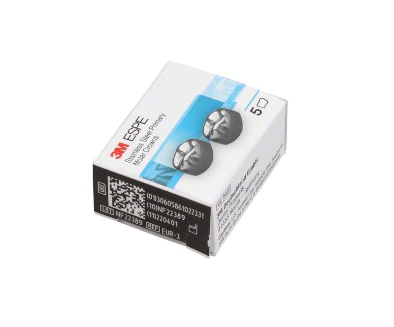Edelstahlkronen Milchzahnmolar OK E-UR-3