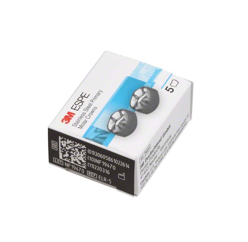 Edelstahlkronenverpackung mit 3M-Logo und Produktdetails.