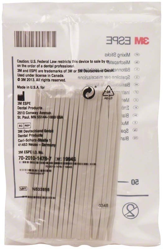 Einweg-Anmischspatel in Verpackung für den dentalen Gebrauch.