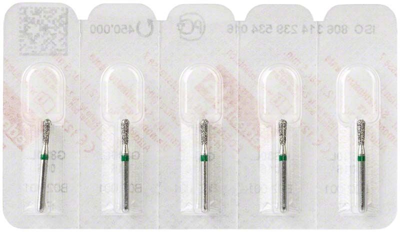 Diamantenschleifer Diamant FG 830LG 016 in Blisterverpackung.