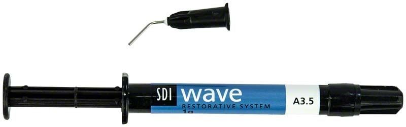 Spritze mit Aufdruck "SDI Wave Restorative System A3,5 1g".