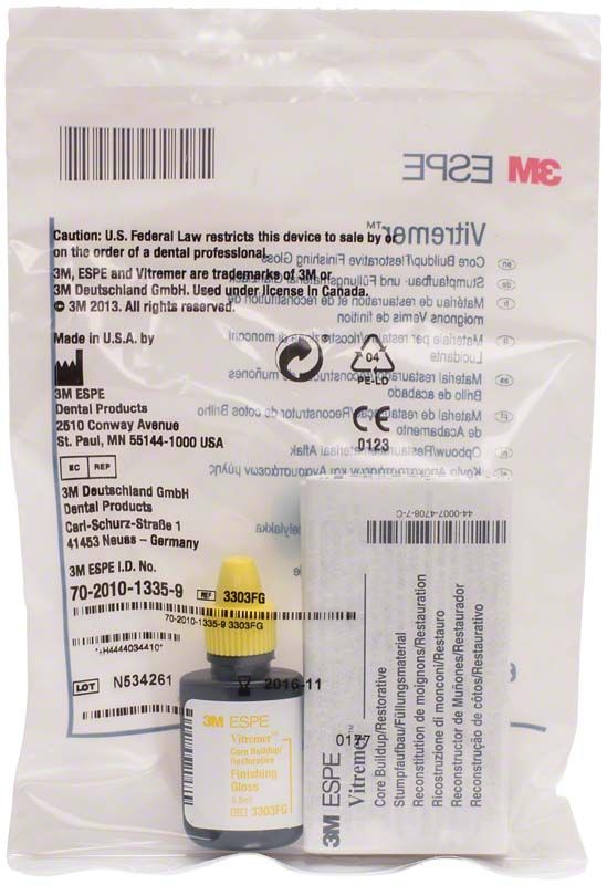 Vitremer Finierlack in originaler Verpackung mit Produktinformationen.